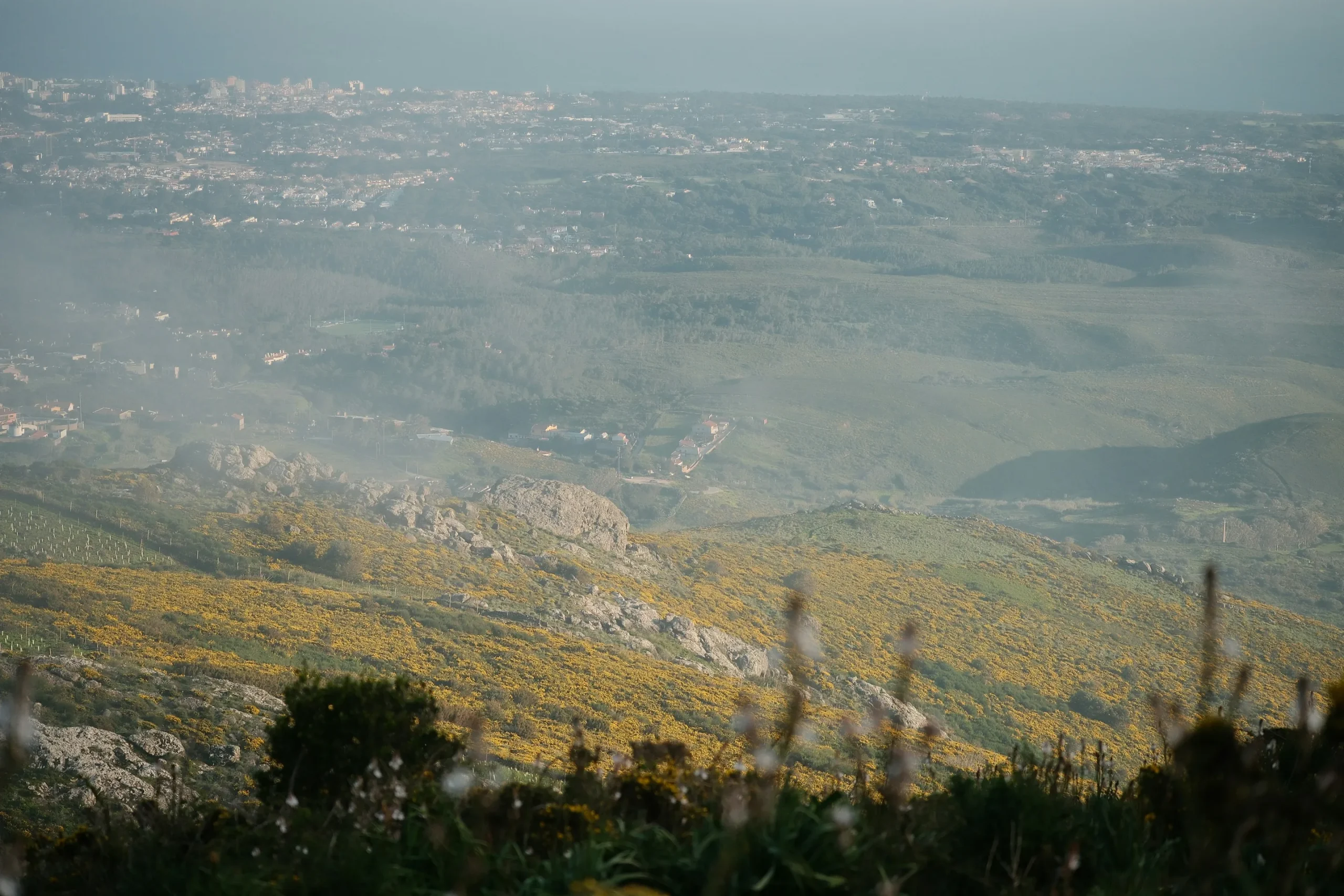 The Sintra hills toward Cascais
